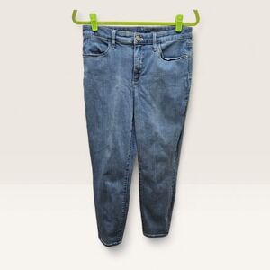 Paige Hoxton Ankle High Rise Skinny Jeans Medium Dark Wash Size 27